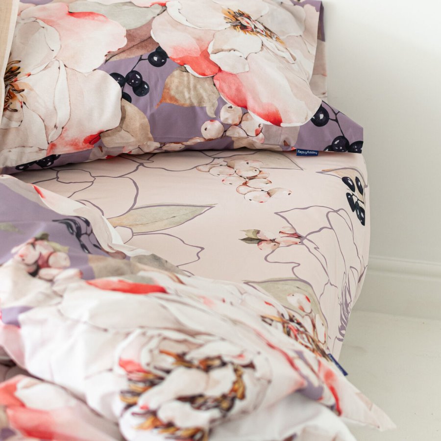 bundplastik HappyFriday White peonies Multifarvet 160 x 200 x 32 cm #4