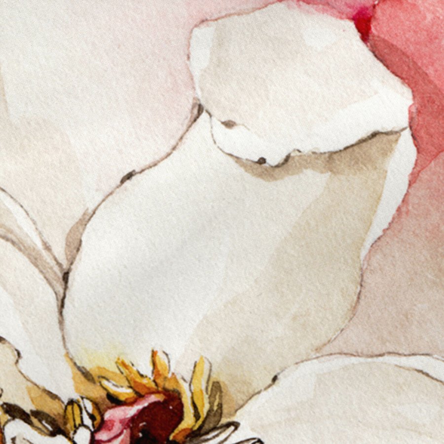 Pudebetrk HappyFriday White Peonies Multifarvet 60 x 60 cm #4
