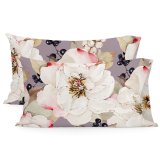 Pudebetrk HappyFriday White Peonies Multifarvet 50 x 75 cm (2 enheder) #1