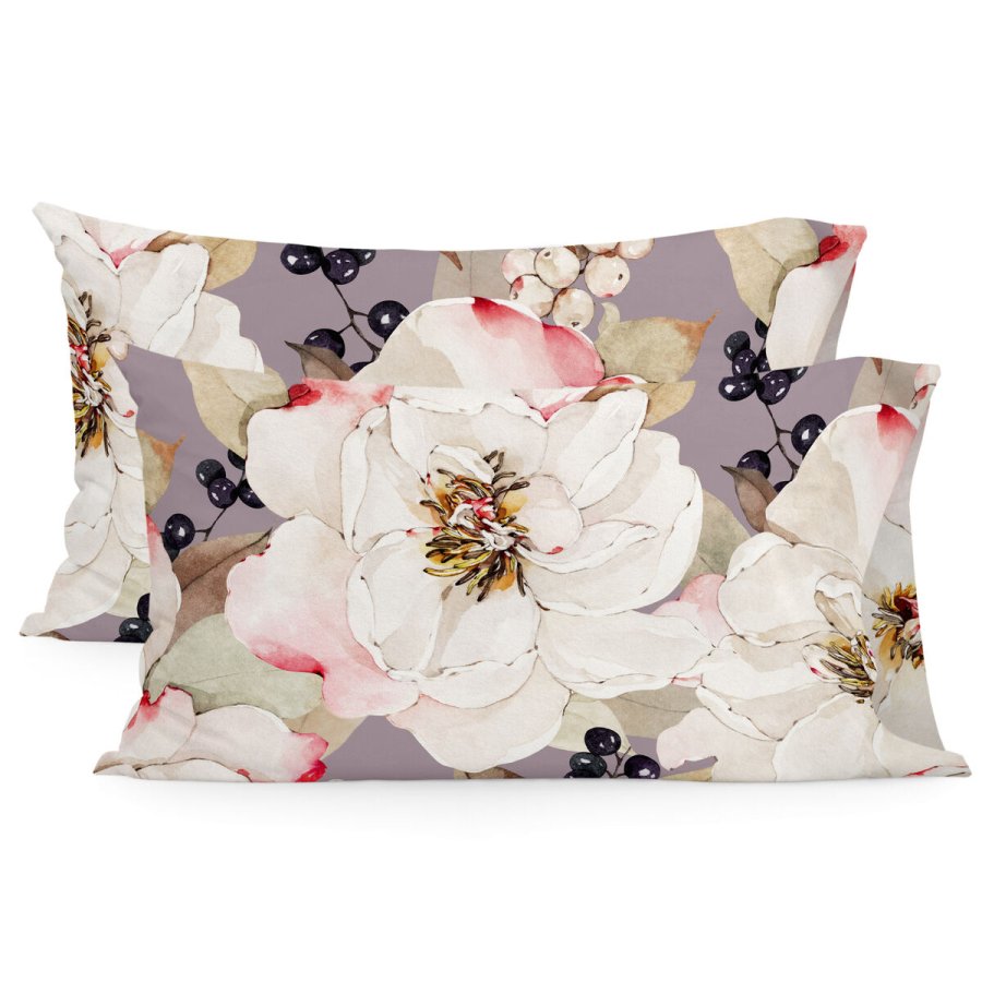 Pudebetrk HappyFriday White Peonies Multifarvet 50 x 75 cm (2 enheder) #1