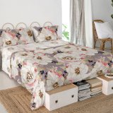 Toplagen HappyFriday White peonies Multifarvet 260 x 270 cm #3