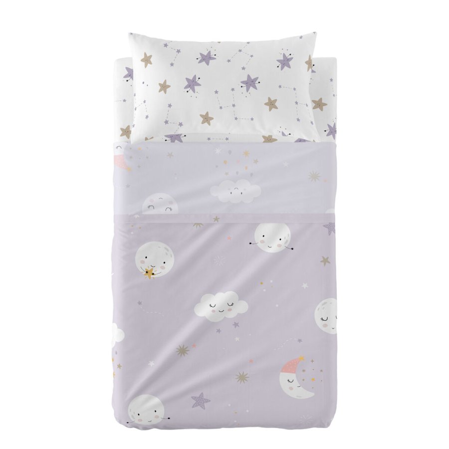Sengetj st HappyFriday Moshi Moshi Moons Multifarvet Vugge til baby 2 Dele #1