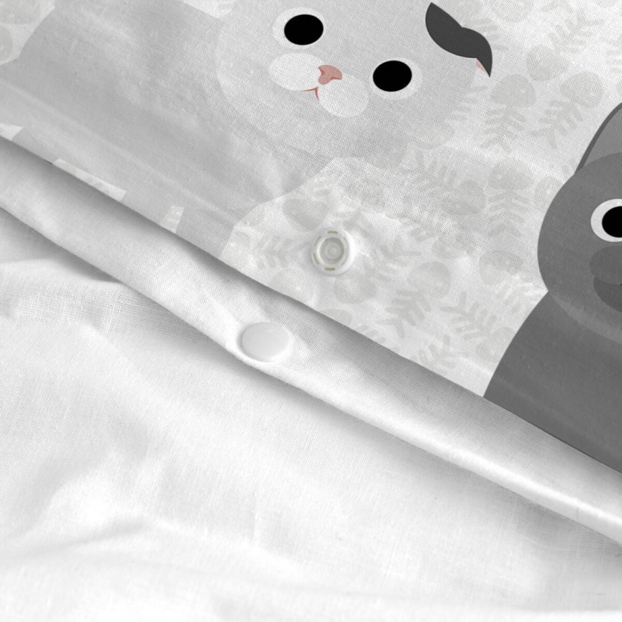 Dynebetrk st HappyFriday Mr Fox Cats Multifarvet Vugge til baby 2 Dele #26