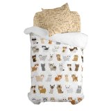 Dynebetrk st HappyFriday Mr Fox Cats Multifarvet Seng 80 2 Dele #1