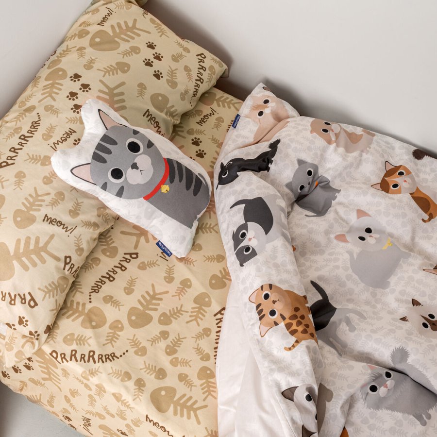 Dynebetrk st HappyFriday Mr Fox Cats Multifarvet Seng 80/90 2 Dele #6