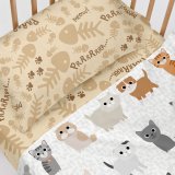 Sengetj st HappyFriday Mr Fox Cats Multifarvet Vugge til baby 2 Dele #3