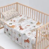 Sengetj st HappyFriday Moshi Moshi Dino family  Multifarvet Vugge til baby 2 Dele #3
