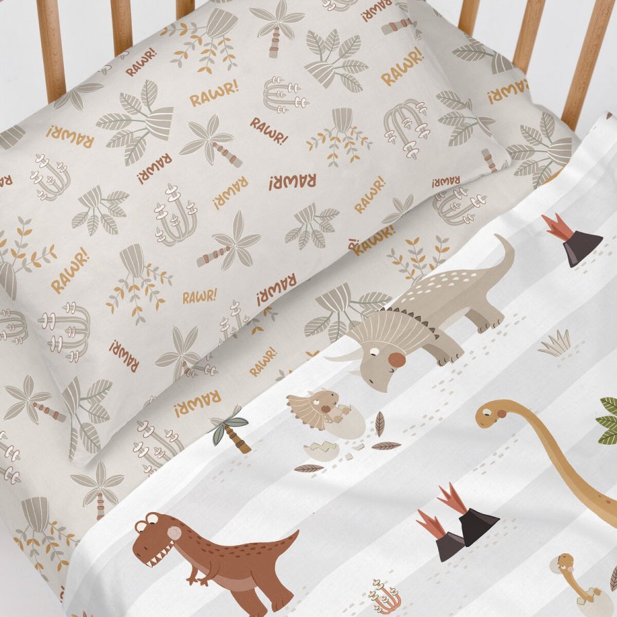Sengetj st HappyFriday Moshi Moshi Dino family  Multifarvet Vugge til baby 2 Dele #5