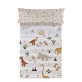 Sengetj st HappyFriday Moshi Moshi Dino family  Multifarvet Seng 80/90 2 Dele #1