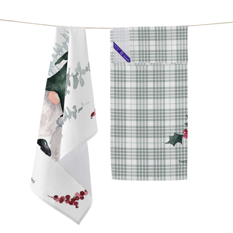 St med klder HappyFriday Xmas Gnomes  Multifarvet 70 x 50 cm 2 Dele #16