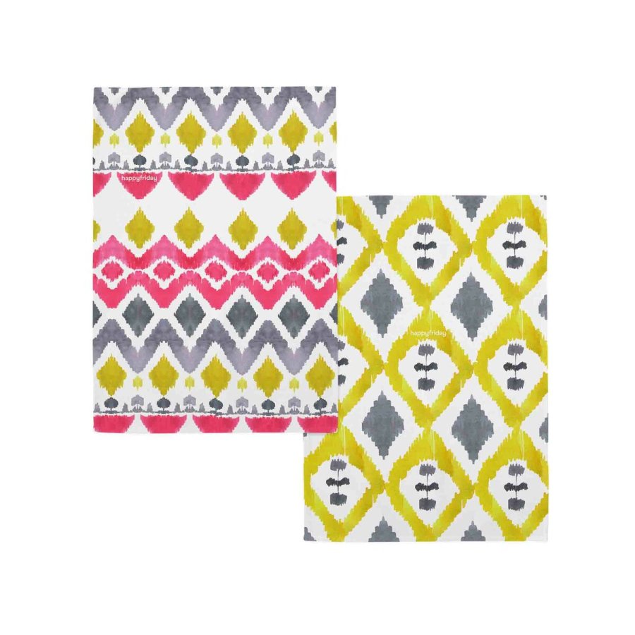 Karklud HappyFriday Ikat Multifarvet 70 x 50 cm (2 enheder) #1