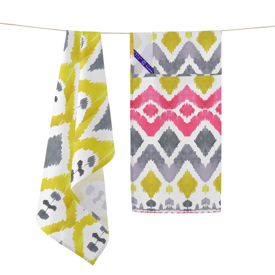 Karklud HappyFriday Ikat Multifarvet 70 x 50 cm (2 enheder) #16