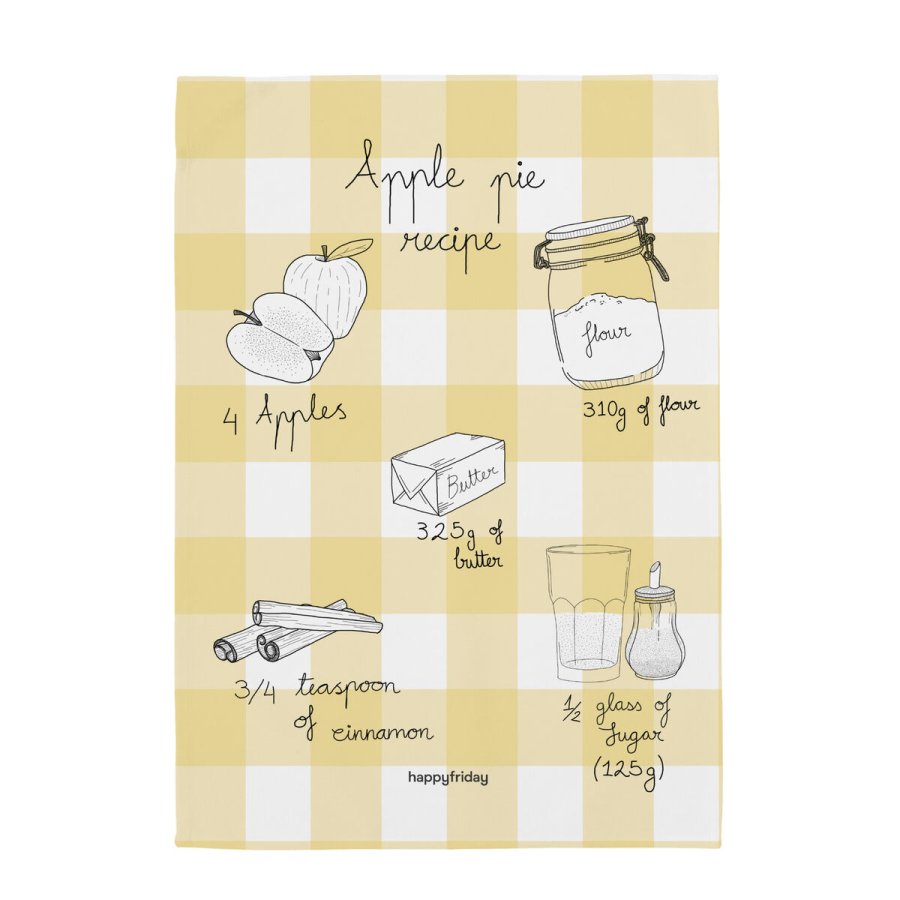 Karklud HappyFriday Apple pie Multifarvet 70 x 50 cm (2 enheder) #6