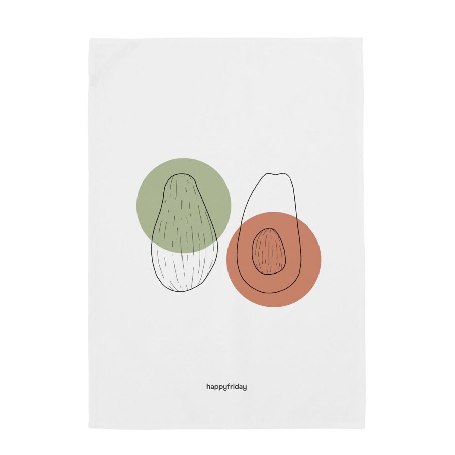 Karklud HappyFriday Avocado Multifarvet 70 x 50 cm (2 enheder) #11