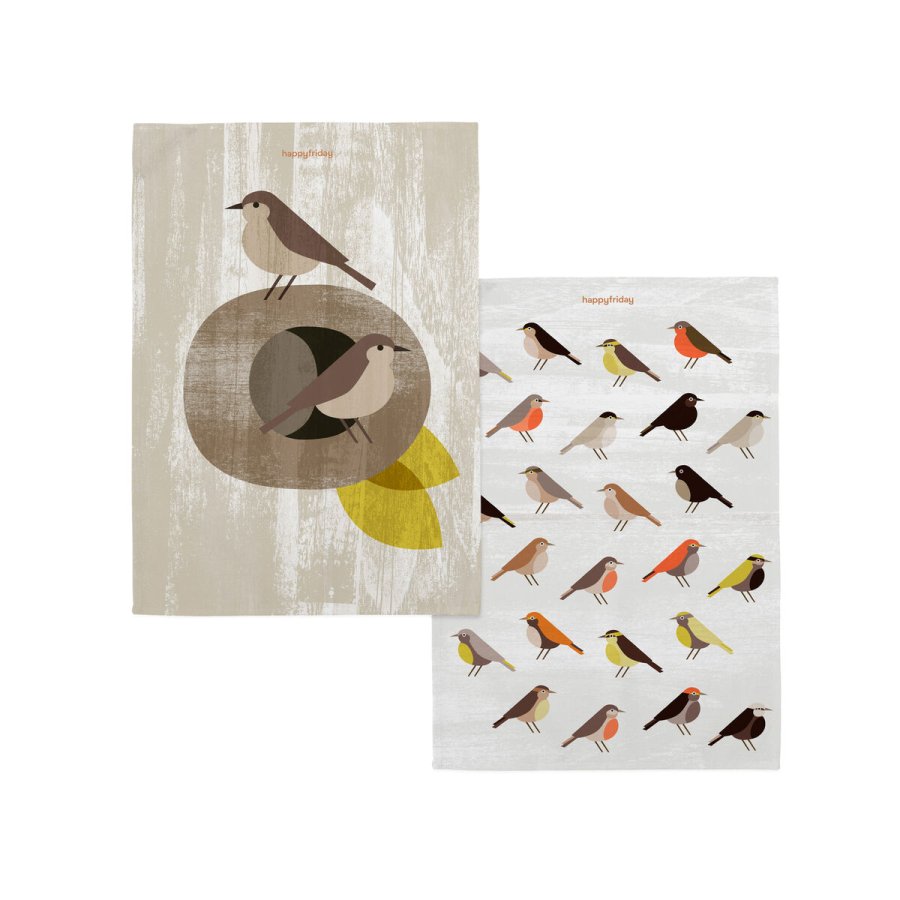 Karklud HappyFriday Nest Multifarvet 70 x 50 cm (2 enheder) #1