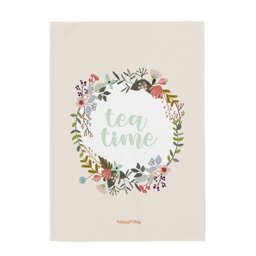 Karklud HappyFriday Time To Tea Multifarvet 70 x 50 cm (2 enheder) #16