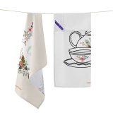 Karklud HappyFriday Time To Tea Multifarvet 70 x 50 cm (2 enheder) #21