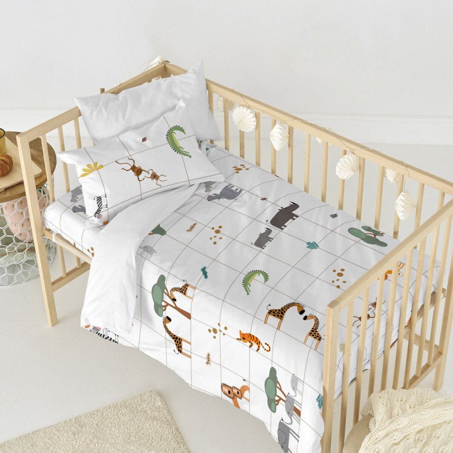 Dynebetrk st HappyFriday Mini savanna Multifarvet Vugge til baby 2 Dele #11