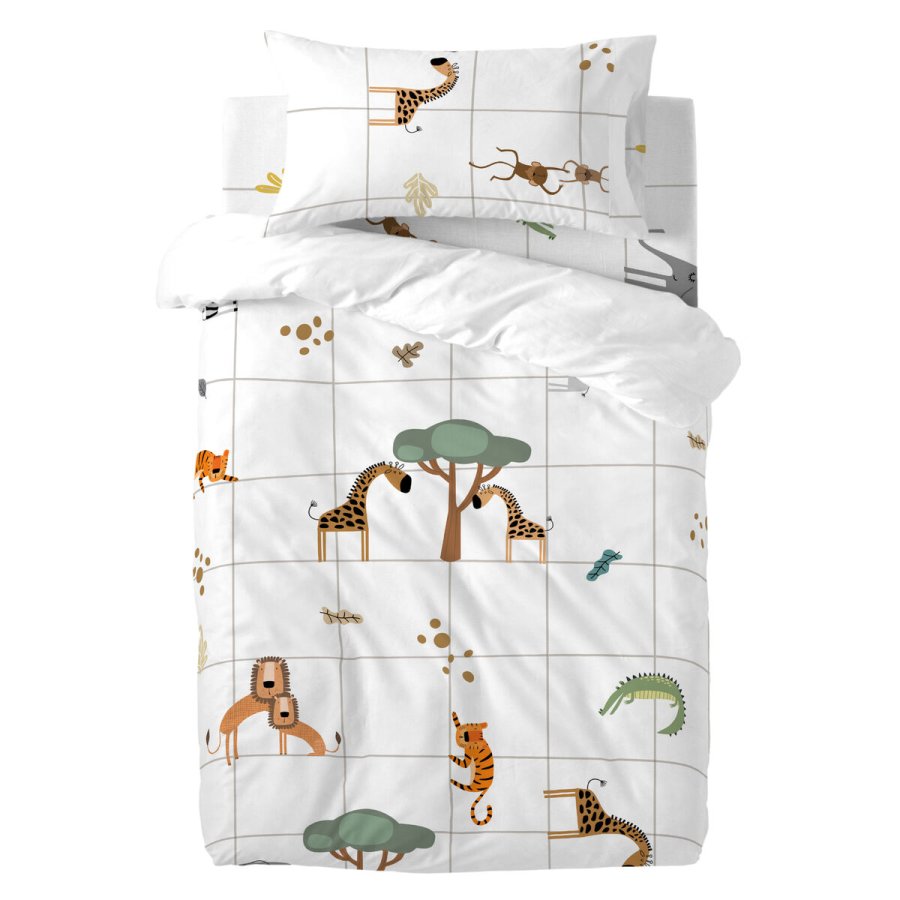 Dynebetrk st HappyFriday Mini savanna Multifarvet Vugge til baby 2 Dele #1