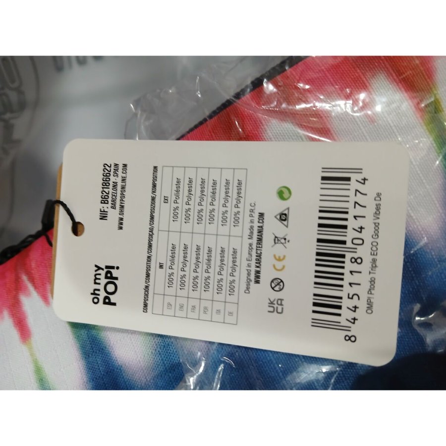 Tredobbelt bretaske Karactermania Eco Omp! Good Vibes Only Tie Dye Denim (23 x 11 x 10 cm) #2