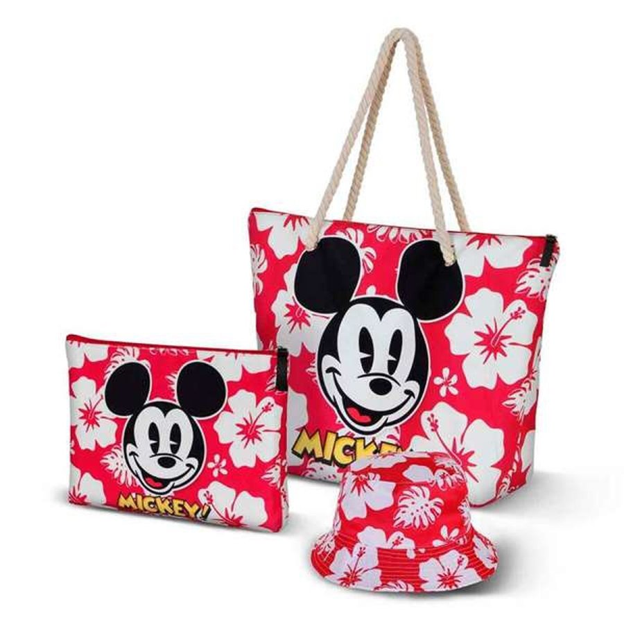 Strandtaske Mickey Mouse hawaii Pink #4