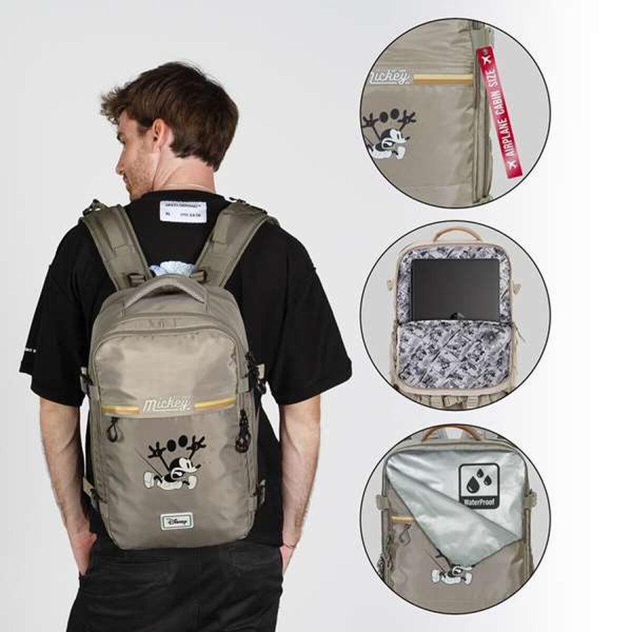 Multifunktionel rygs�k Mickey Mouse Khaki Kabine #4