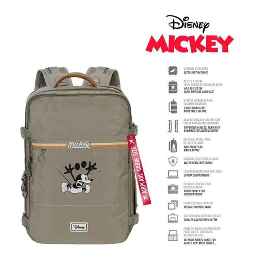 Multifunktionel rygs�k Mickey Mouse Khaki Kabine #7
