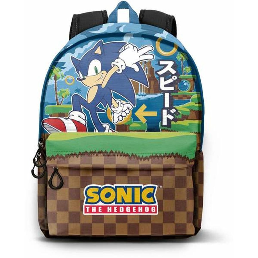 Skoletaske Sonic Greenhill Multifarvet 31 x 18 x 44 cm #1