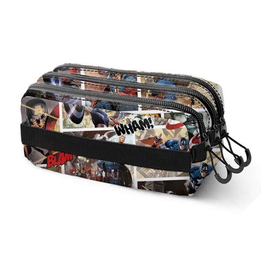 Tredobbelt b�retaske Capit�n Am�rica Bl� R�d #2