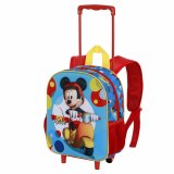 3D Skoletaske med Hjul Mickey Mouse Scooter Bl Rd 26 x 13 x 34 cm #4