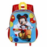 3D Skoletaske med Hjul Mickey Mouse Scooter Bl Rd 26 x 13 x 34 cm #5