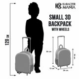 3D Skoletaske med Hjul Mickey Mouse Scooter Bl Rd 26 x 13 x 34 cm #3