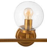 Vglampe 60 x 20 cm Krystal Gylden Metal #3