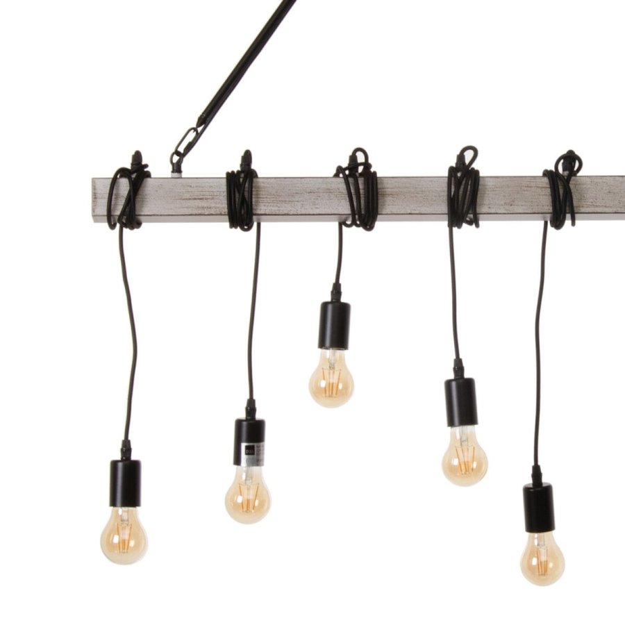 Loftslampe 107 x 5 x 15 cm Sort Metal #3