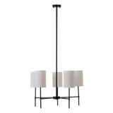 Loftslampe 64 x 64 x 38 cm Sort Metal Hvid  18 cm #1