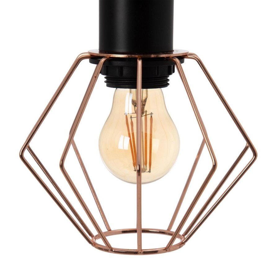 Loftslampe Sort Metal Kobber  15 cm 15 x 15 x 30 cm #6