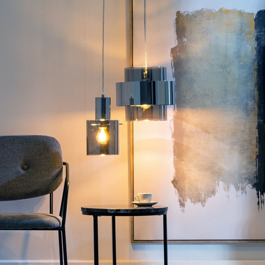 Loftslampe 28 x 28 x 120 cm Krystal Metal Slv  28 cm #7