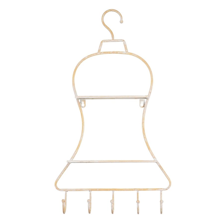 Hylder 39,5 x 10,5 x 70 cm Natur Metal Hvid #1