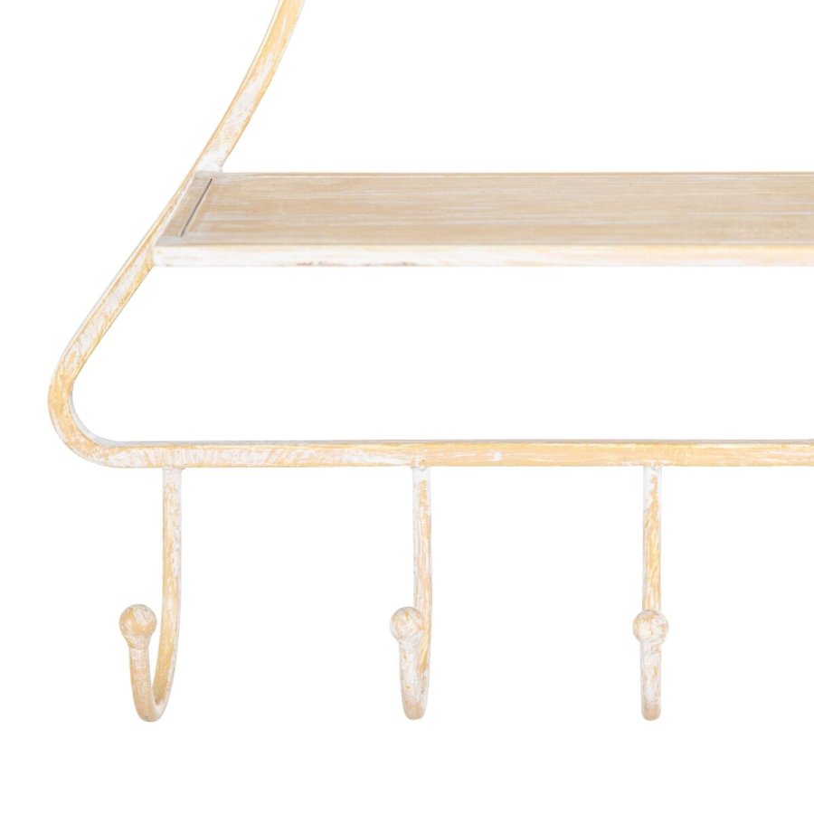 Hylder 39,5 x 10,5 x 70 cm Natur Metal Hvid #3