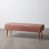 Stol 111 x 44 x 41,5 cm Syntetisk stof Pink Metal #25