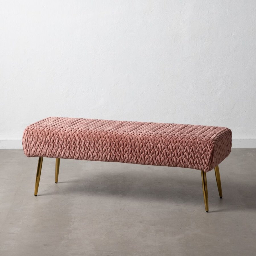 Stol 111 x 44 x 41,5 cm Syntetisk stof Pink Metal #25