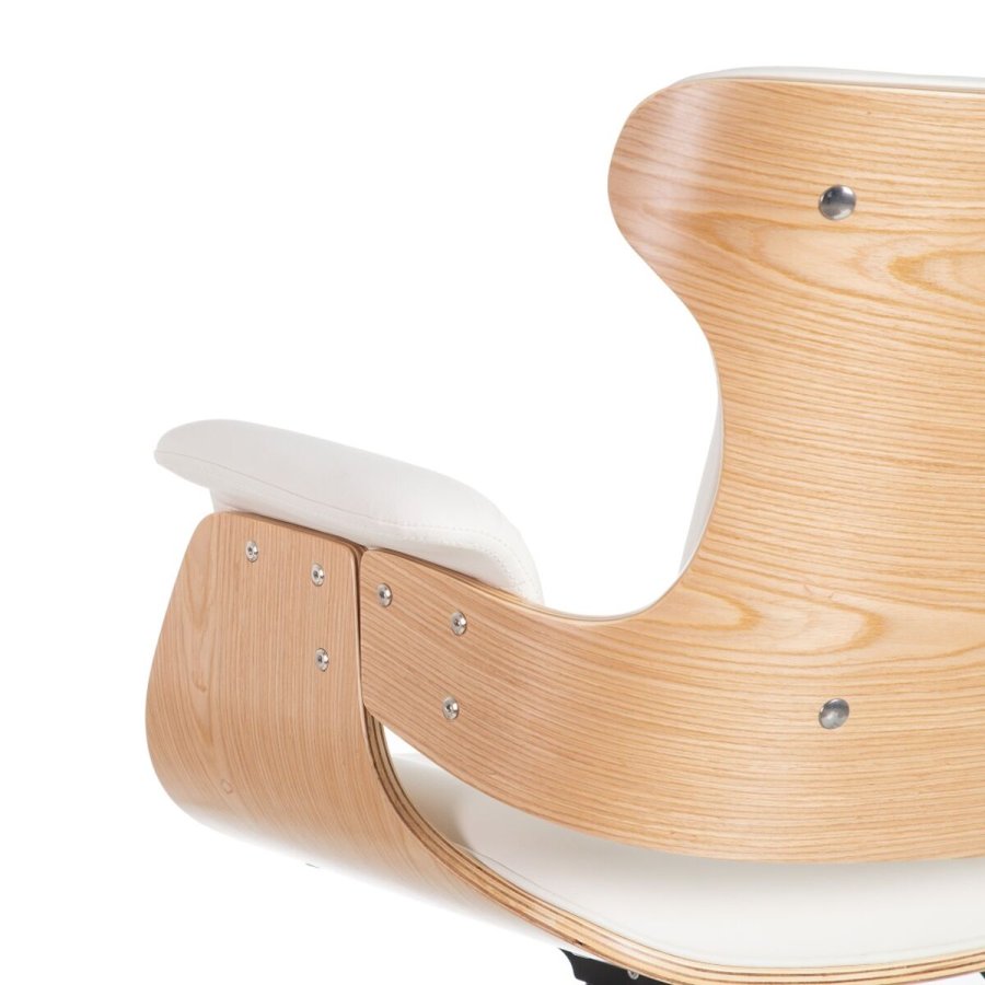 Lnestol Hvid Natur 68 x 62 x 85 cm #5