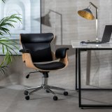 Kontorstol Sort Natur 68 x 62 x 85 cm #2