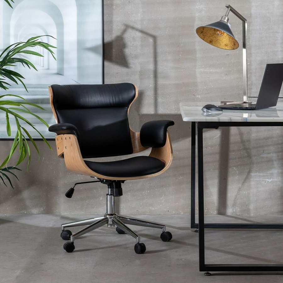 Kontorstol Sort Natur 68 x 62 x 85 cm #2
