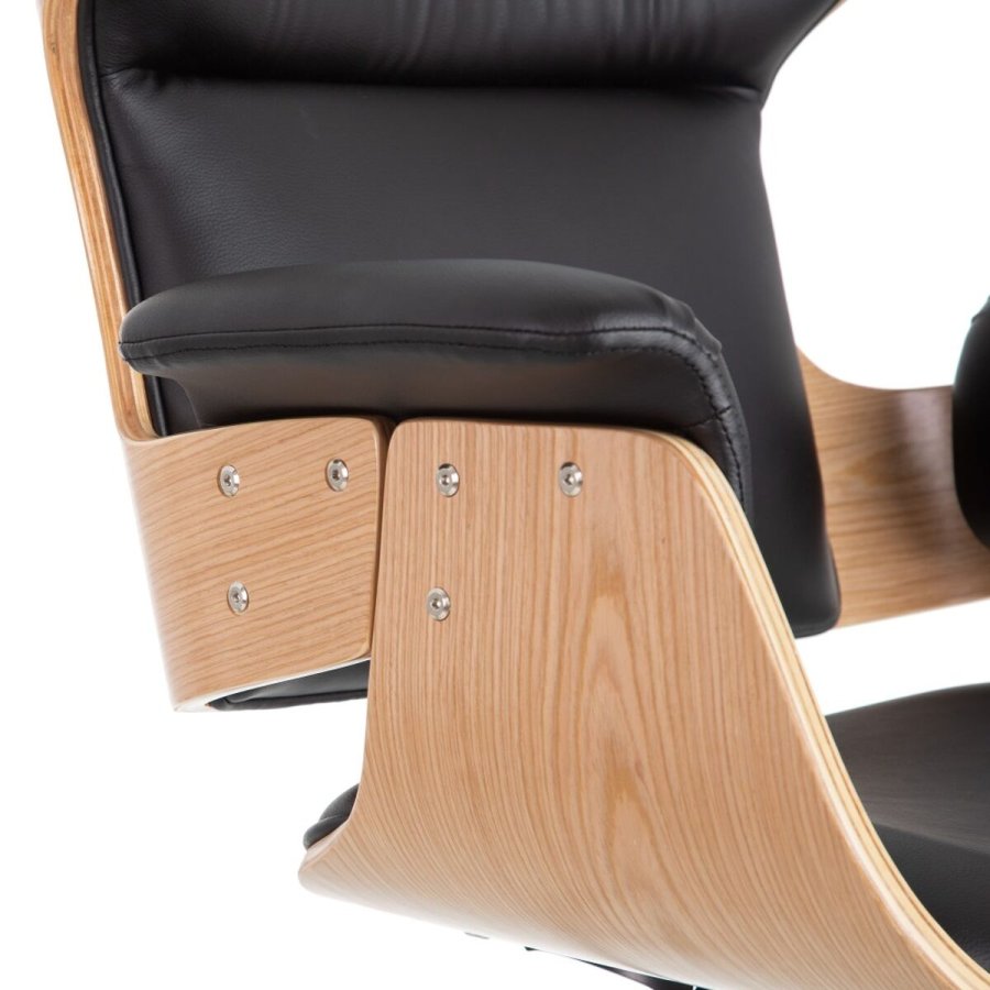 Kontorstol Sort Natur 68 x 62 x 85 cm #7