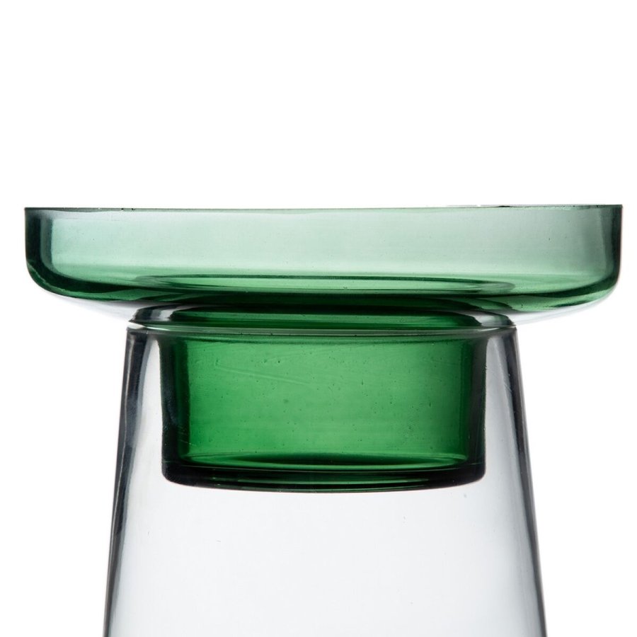 Lyseholder 16,5 x 16,5 x 28,5 cm Gr�n Glas #5