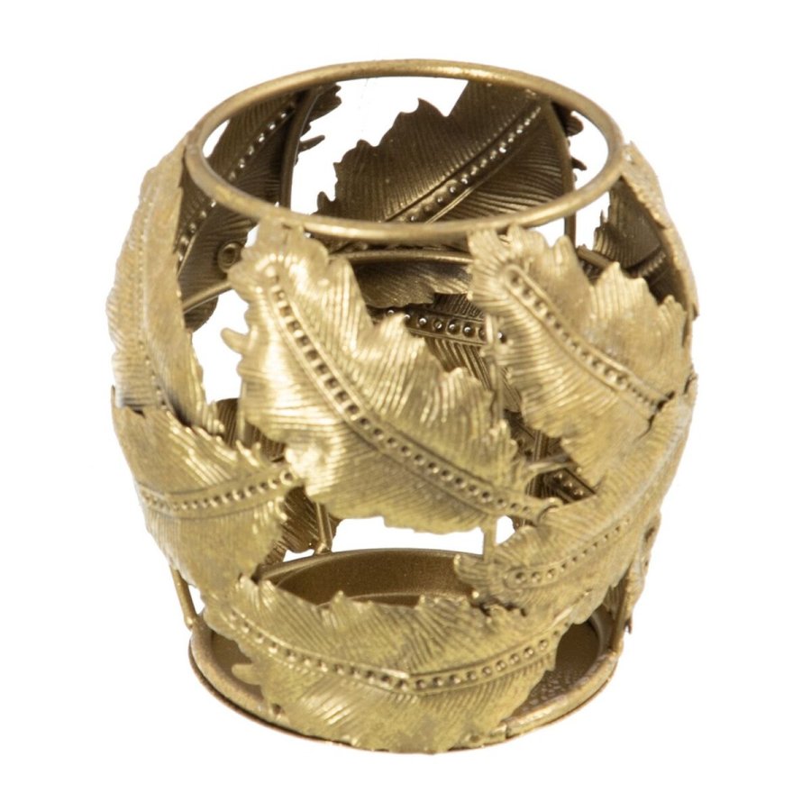 Lyseholder Gylden Jern 12 x 12 cm #1