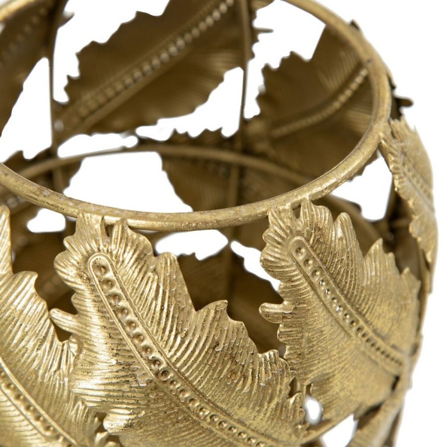 Lyseholder Gylden Jern 13,5 x 13,5 cm #4