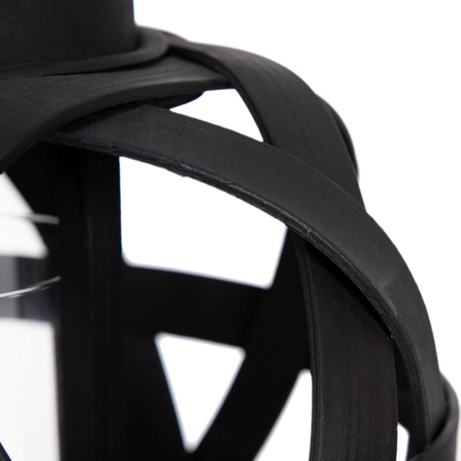 Laantarn Lyseholder Sort Bambus 30 x 30 x 26 cm #2