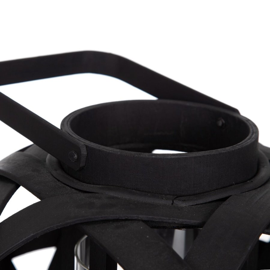 Laantarn Lyseholder Sort Bambus 30 x 30 x 26 cm #4